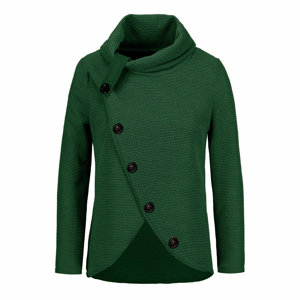 Turtle Cowl Neck Asymmetrical Hem Sweater